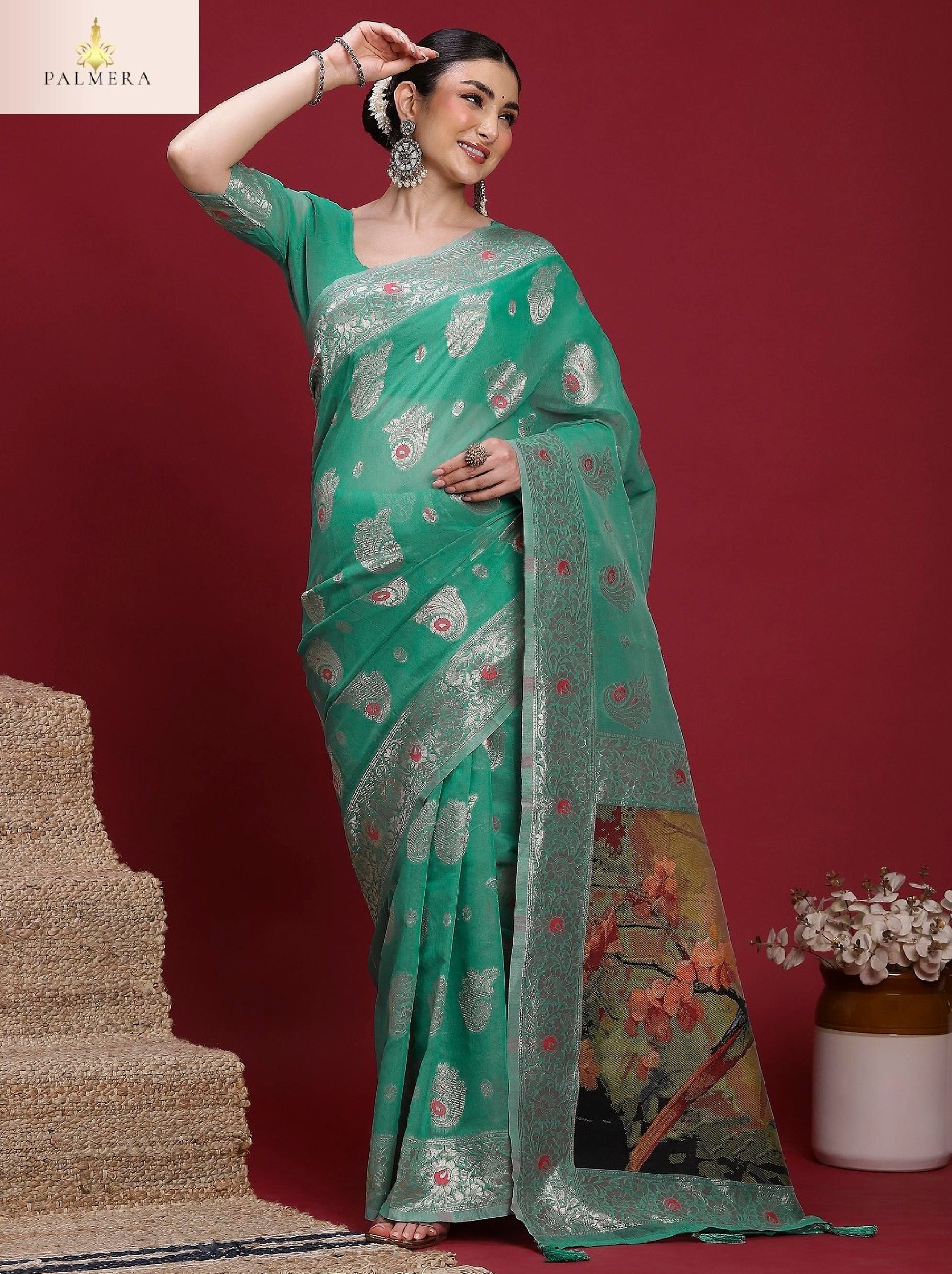 Palmera Saree Manufacturer and Palmera Saree Supplier | ALL-VANAYA-07