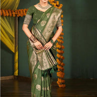 Elegant Jacquard Silk Saree with Designer Blouse Piece for Festive Elegance | SOJ-VARDAN SILK