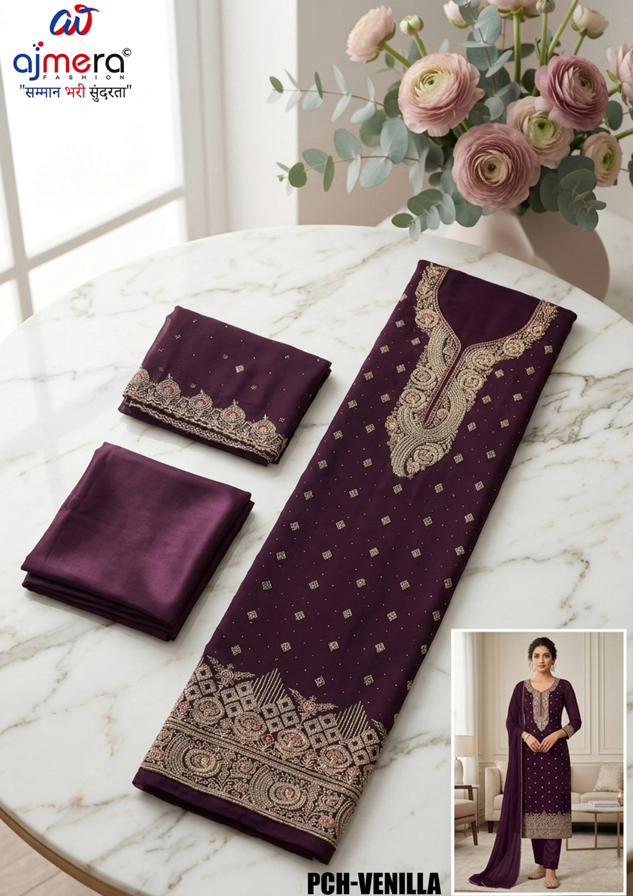 Premium Fox Unstitched Suit Set | PCH-VENILLA