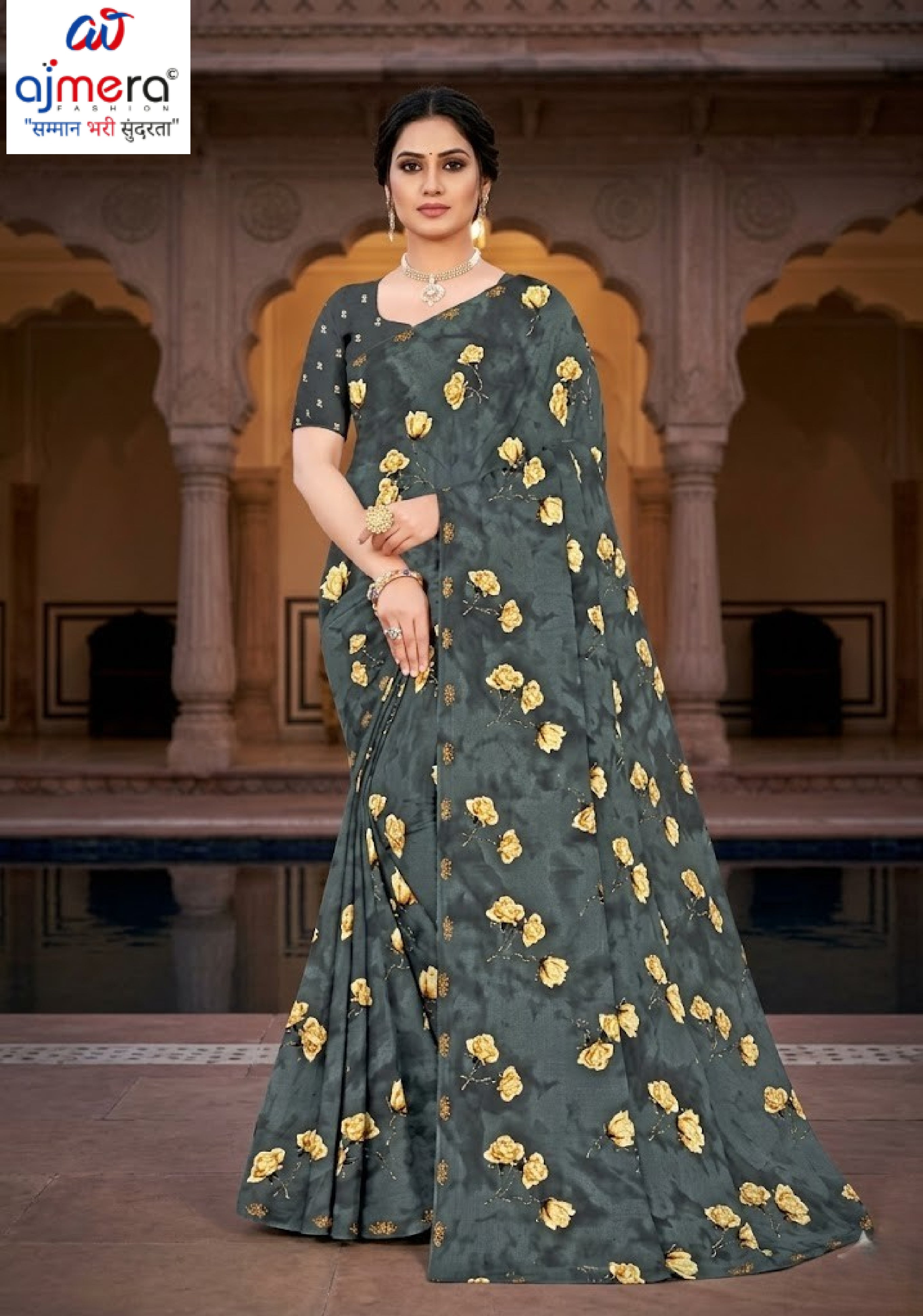 Contemporary Printed Saree with Blouse Piece for Premium Wear | GLC-SUHANA