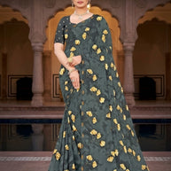 Contemporary Printed Saree with Blouse Piece for Premium Wear | GLC-SUHANA