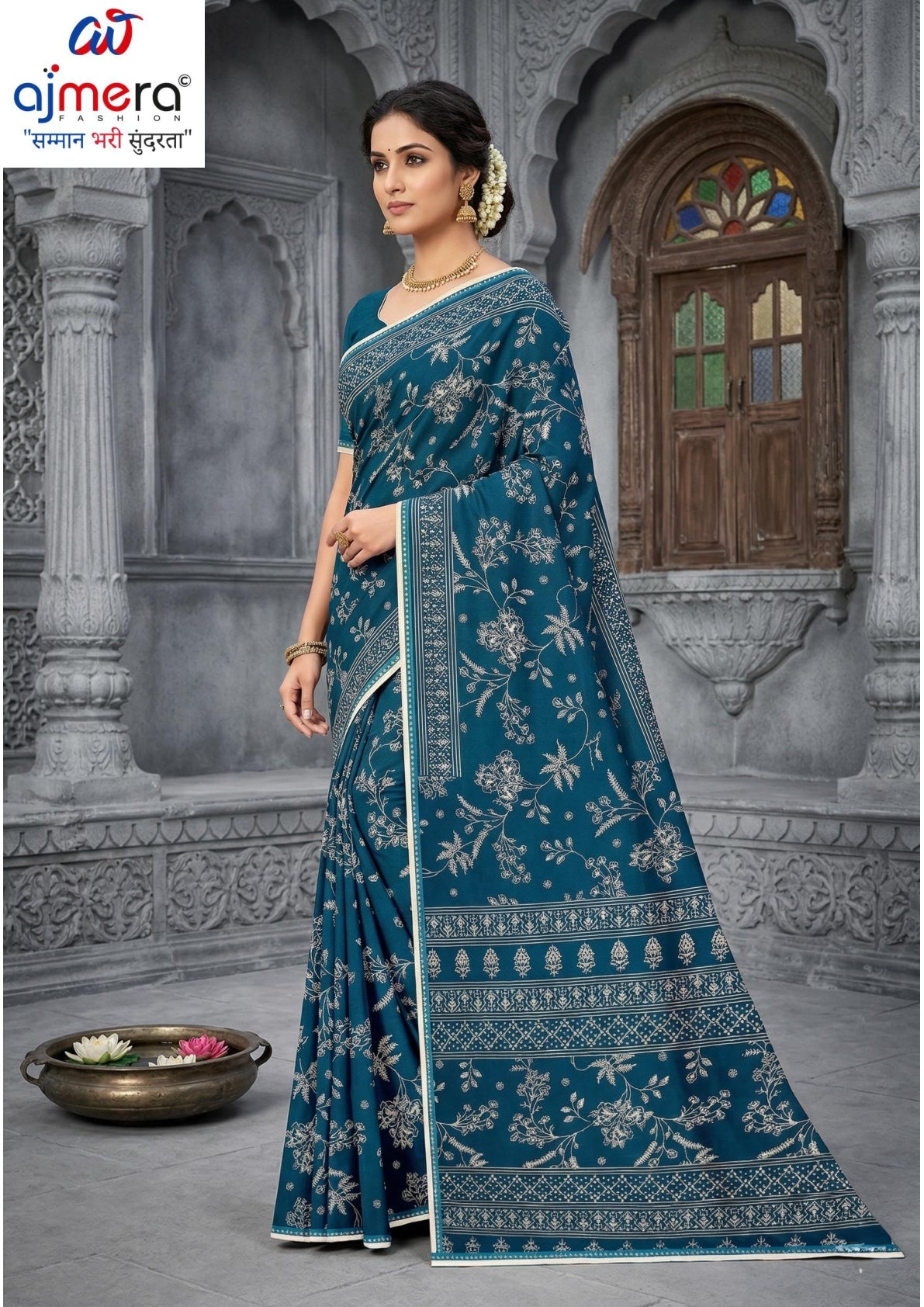 Trendy Printed Saree with Blouse Piece for Women’s Ethnic Wardrobe  | GLC-ANGEL
