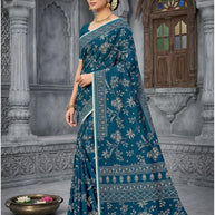 Trendy Printed Saree with Blouse Piece for Women’s Ethnic Wardrobe  | GLC-ANGEL