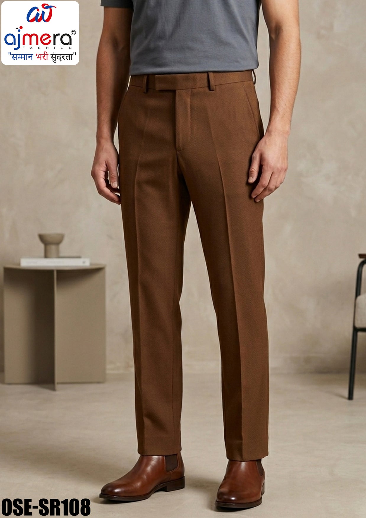 Premium Men's Formal Pant for Office & Business Wear | OSE-SR108