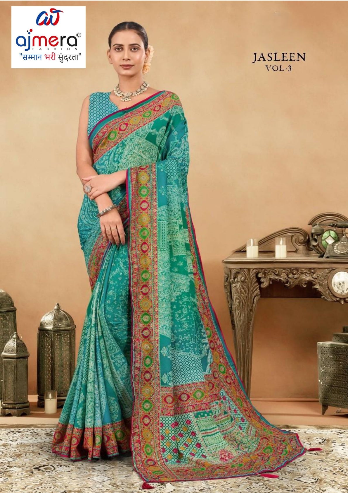 Classic Printed Saree with Blouse Piece for Timeless Traditional Style  | RMF-JASLEEN VOL-03