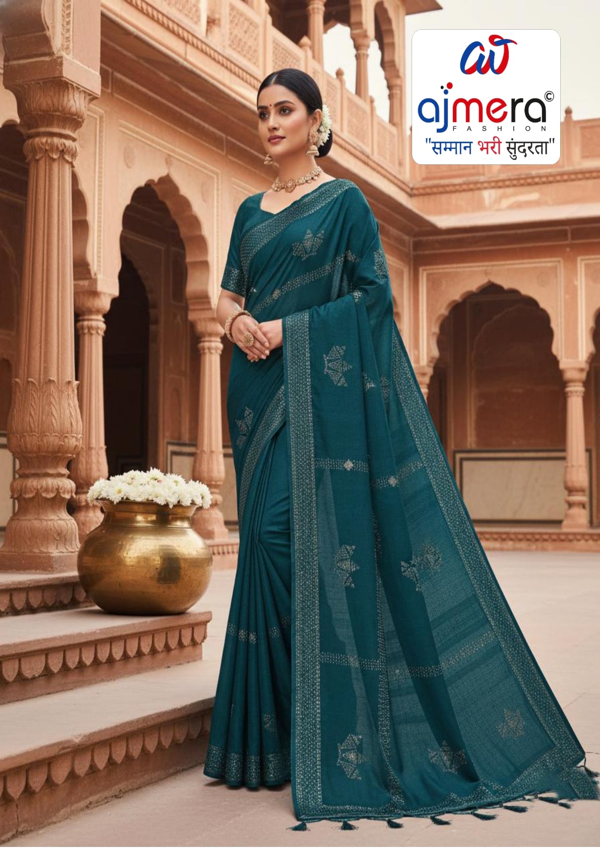 Dyed Matching Saree Supplier with Blouse Piece for Premium Ethnic and Traditional Wear | RAL-SONALI