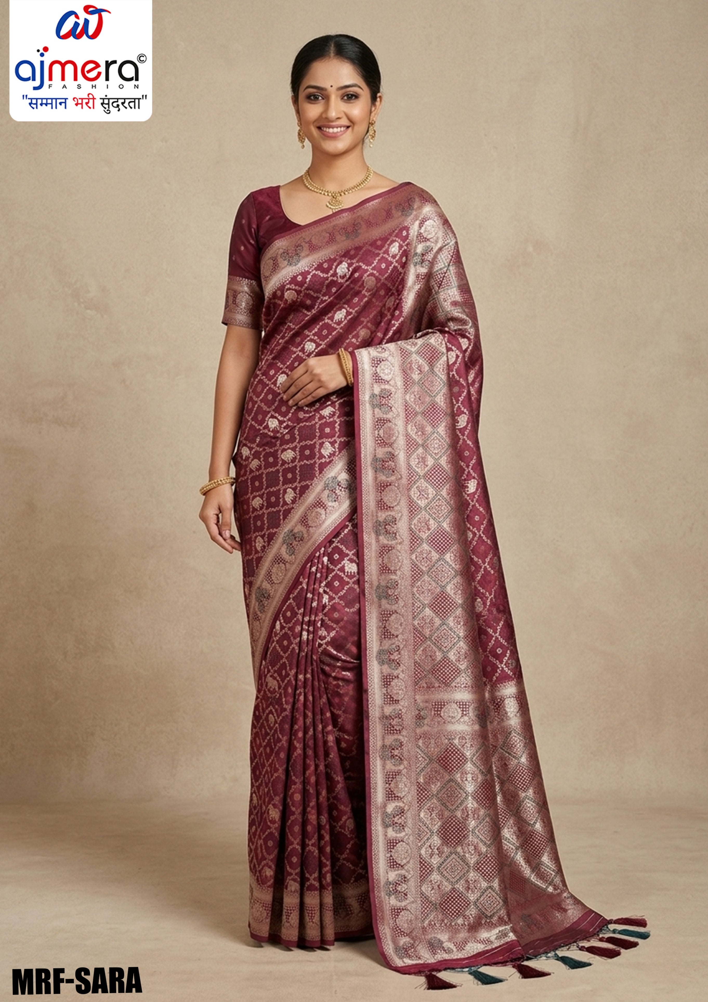 Royal Charm Jacquard Silk Saree With Blouse Piece | MRF-SARA