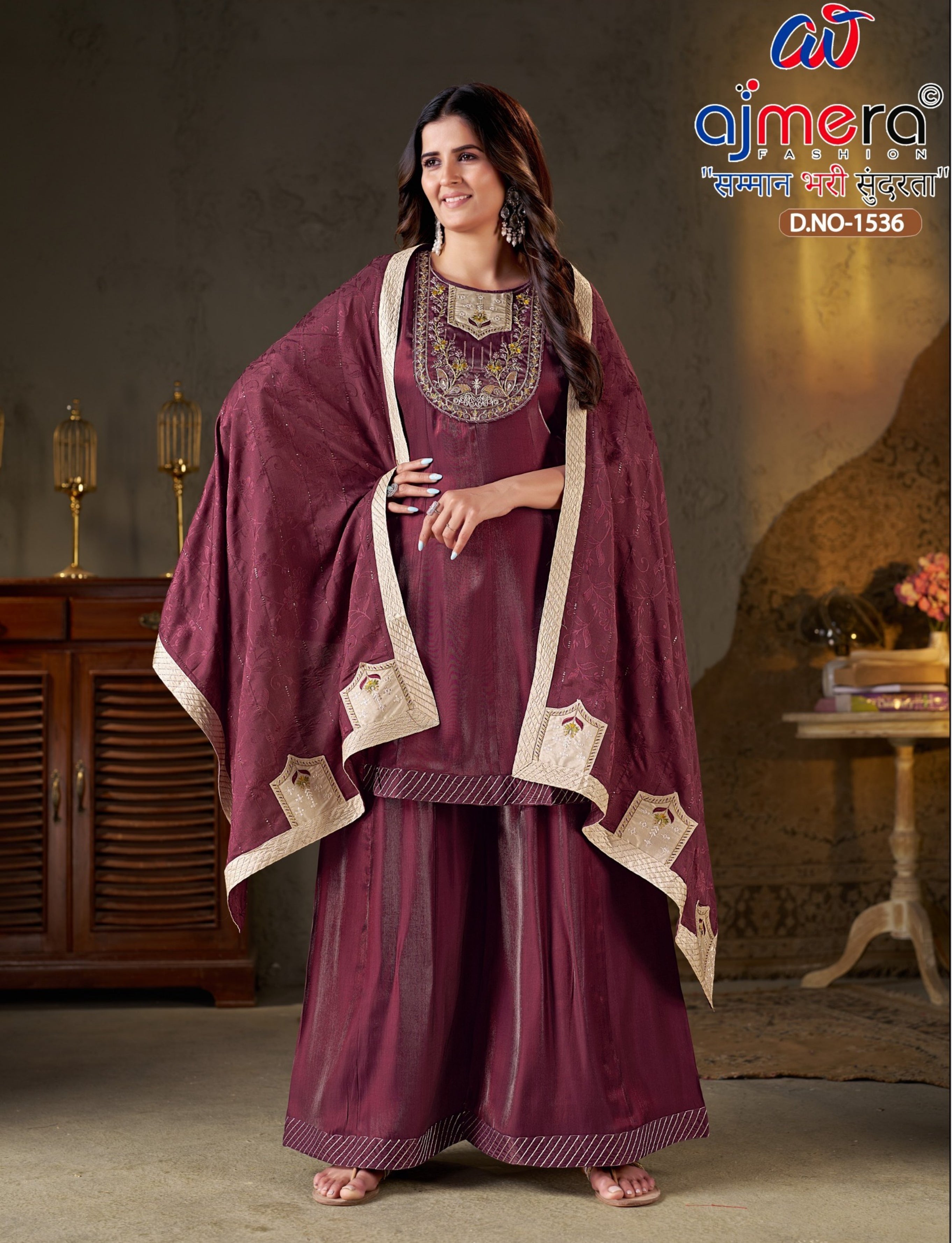 Designer Royal Ethnic Kurti Set for Women | JMH-1536