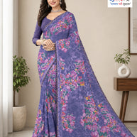 Premium Printed Saree with Matching Blouse Piece for Ethnic Elegance  | TTS-KAVERI