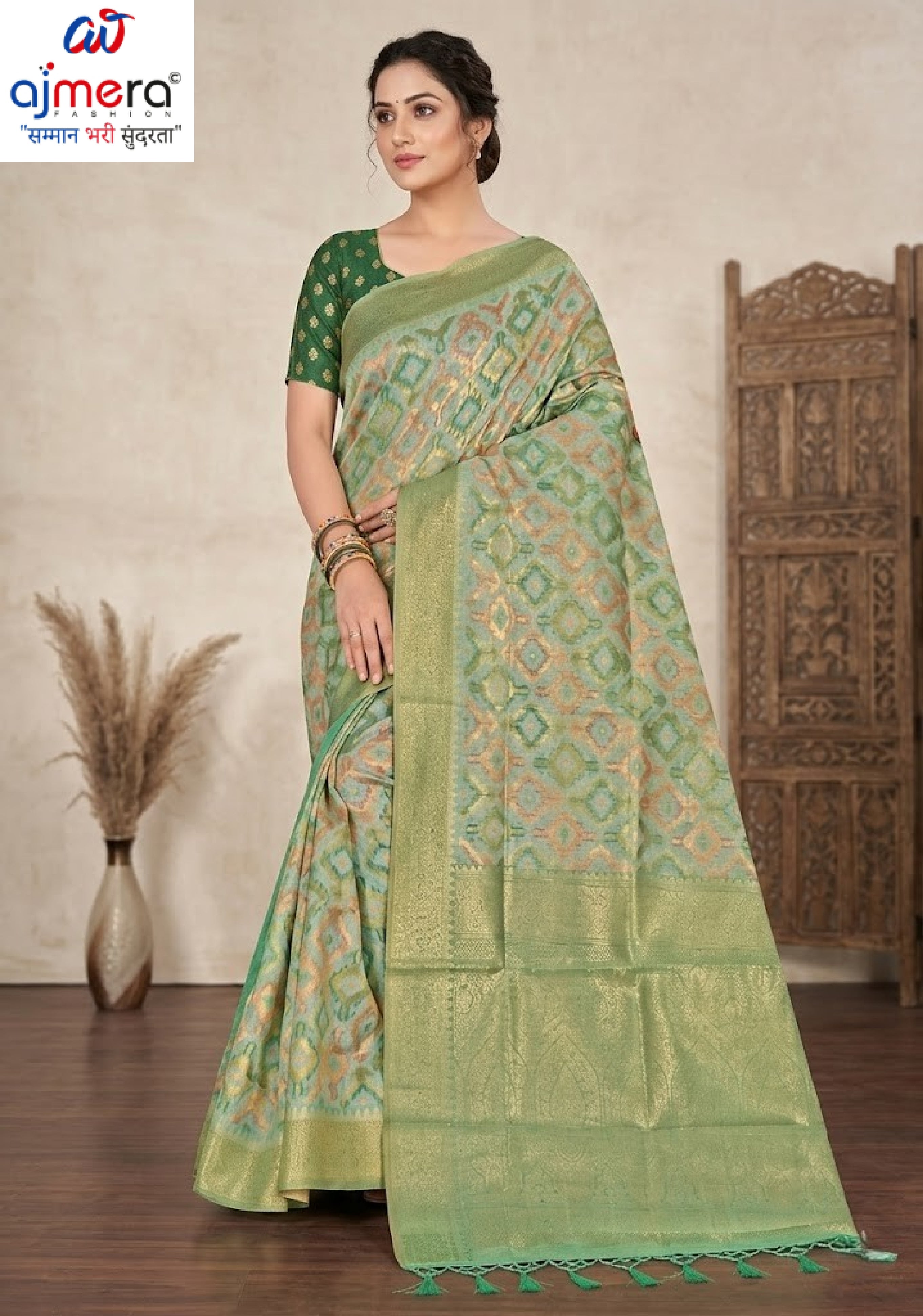 Stylish Jacquard Silk Saree with Blouse Piece for Festive Collection | TUL-CHANDRAMUKHI COTTON VOL-01