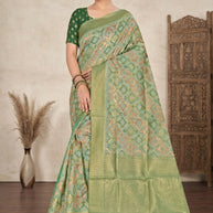 Stylish Jacquard Silk Saree with Blouse Piece for Festive Collection | TUL-CHANDRAMUKHI COTTON VOL-01