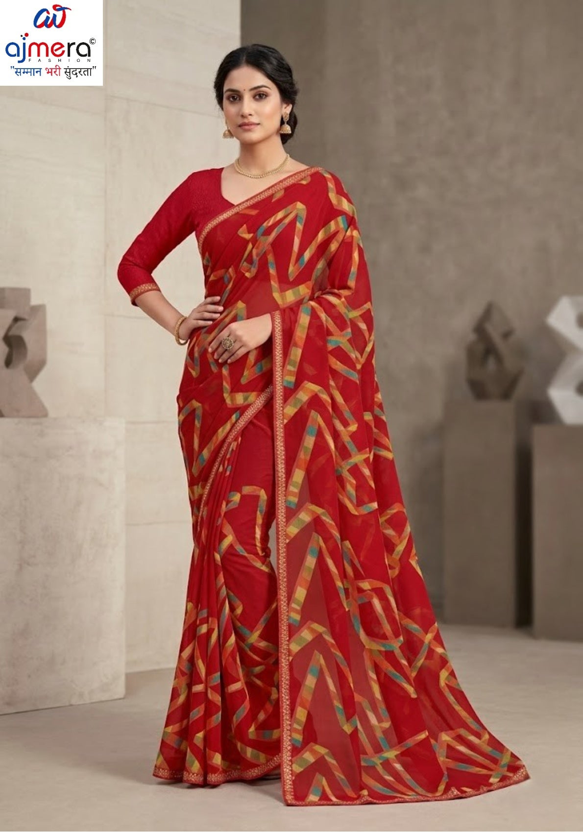 Stylish Printed Saree without Blouse for Traditional Celebrations  | CAS-KRANTI