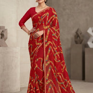 Stylish Printed Saree without Blouse for Traditional Celebrations  | CAS-KRANTI