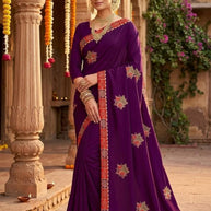 Lycra Dyed Matching Saree with Blouse Piece for Premium Ethnic and Traditional Wear | SRS-MASTI TIME