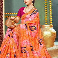 Beautiful Printed Saree with Blouse Piece for Cultural Celebrations | PRM-ANGOORI
