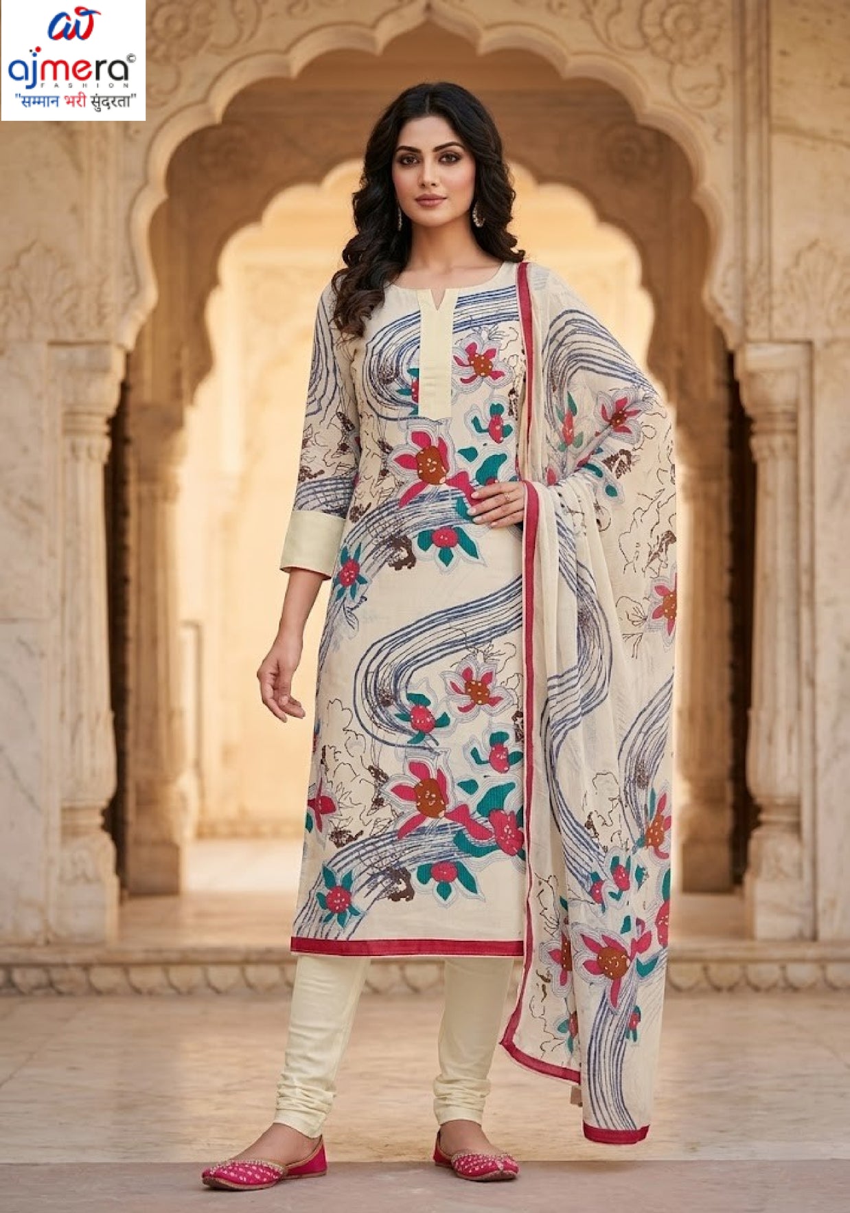 Royal Jam Satin Unstitched Suit Set | KVV-MAHARANI VOL-175