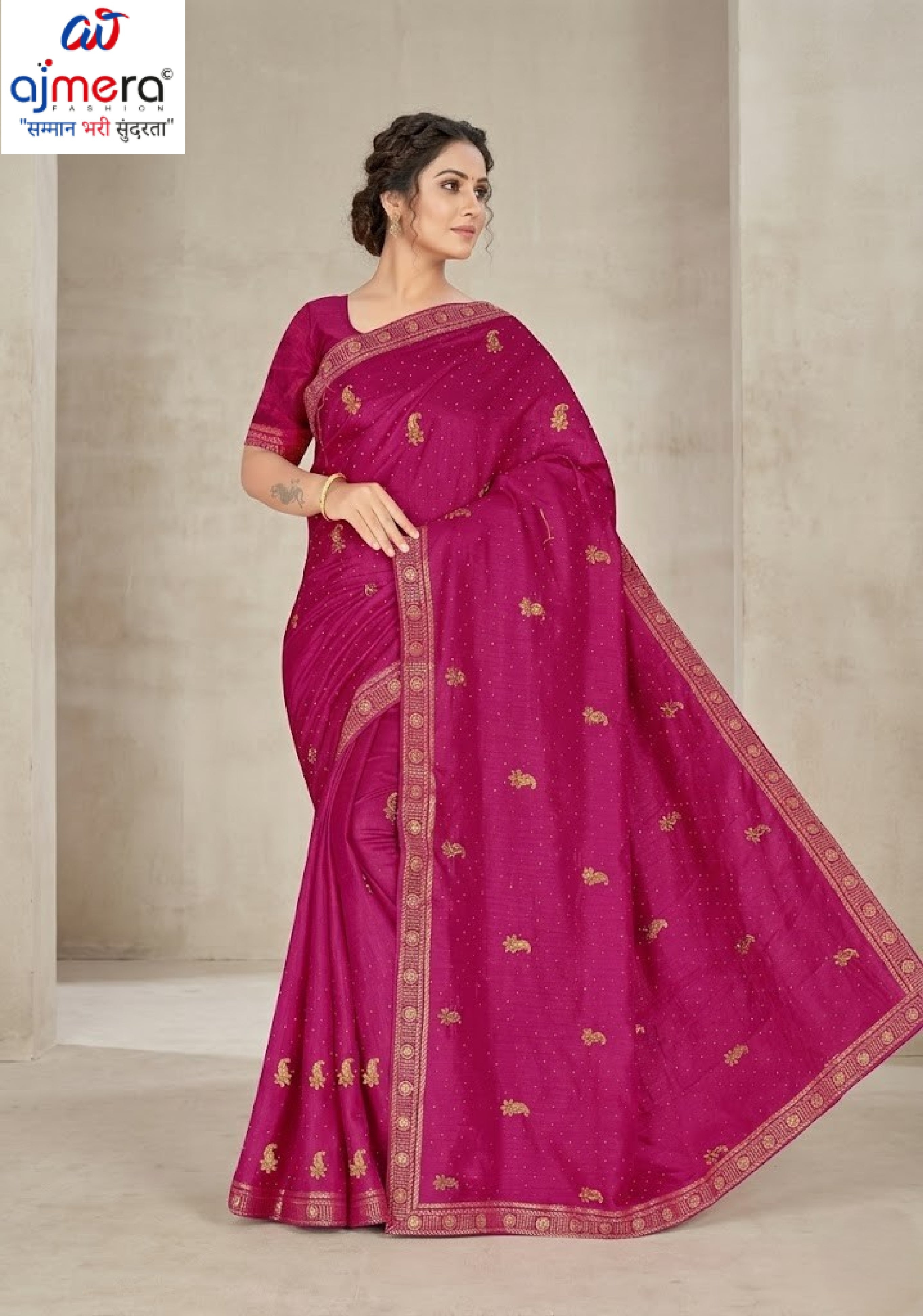Fancy Matching Saree Wholesale with Blouse Piece for Premium Ethnic and Traditional Wear | VKM-VAYU