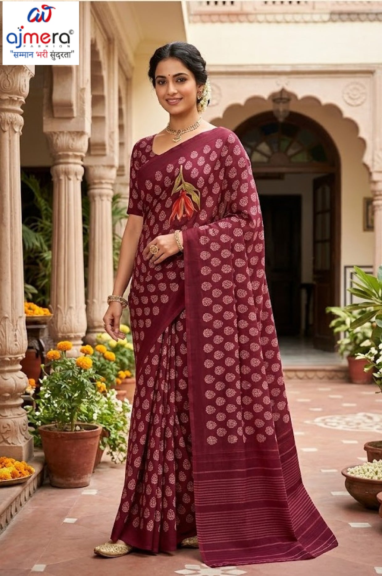 Designer Printed Saree with Blouse Piece for Special Occasions | SSR-SWETA
