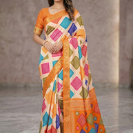 Digital Printed Saree with Blouse Piece for Premium Ethnic and Traditional Wear | STG-BRAHMANI