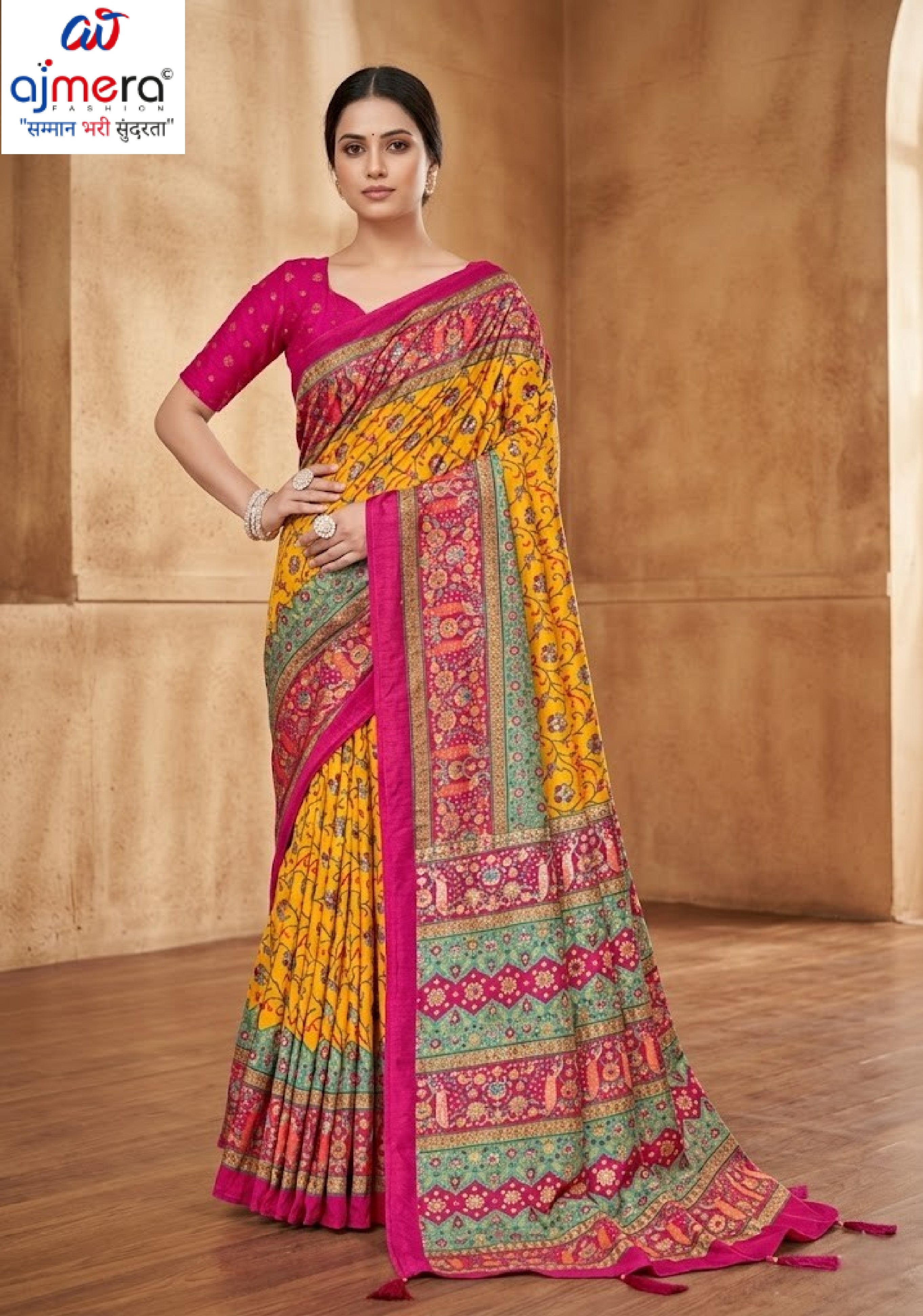 Designer Printed Saree with Blouse Piece for Special Occasions  | VER-BANJARAN-47456