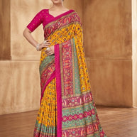 Designer Printed Saree with Blouse Piece for Special Occasions  | VER-BANJARAN-47456