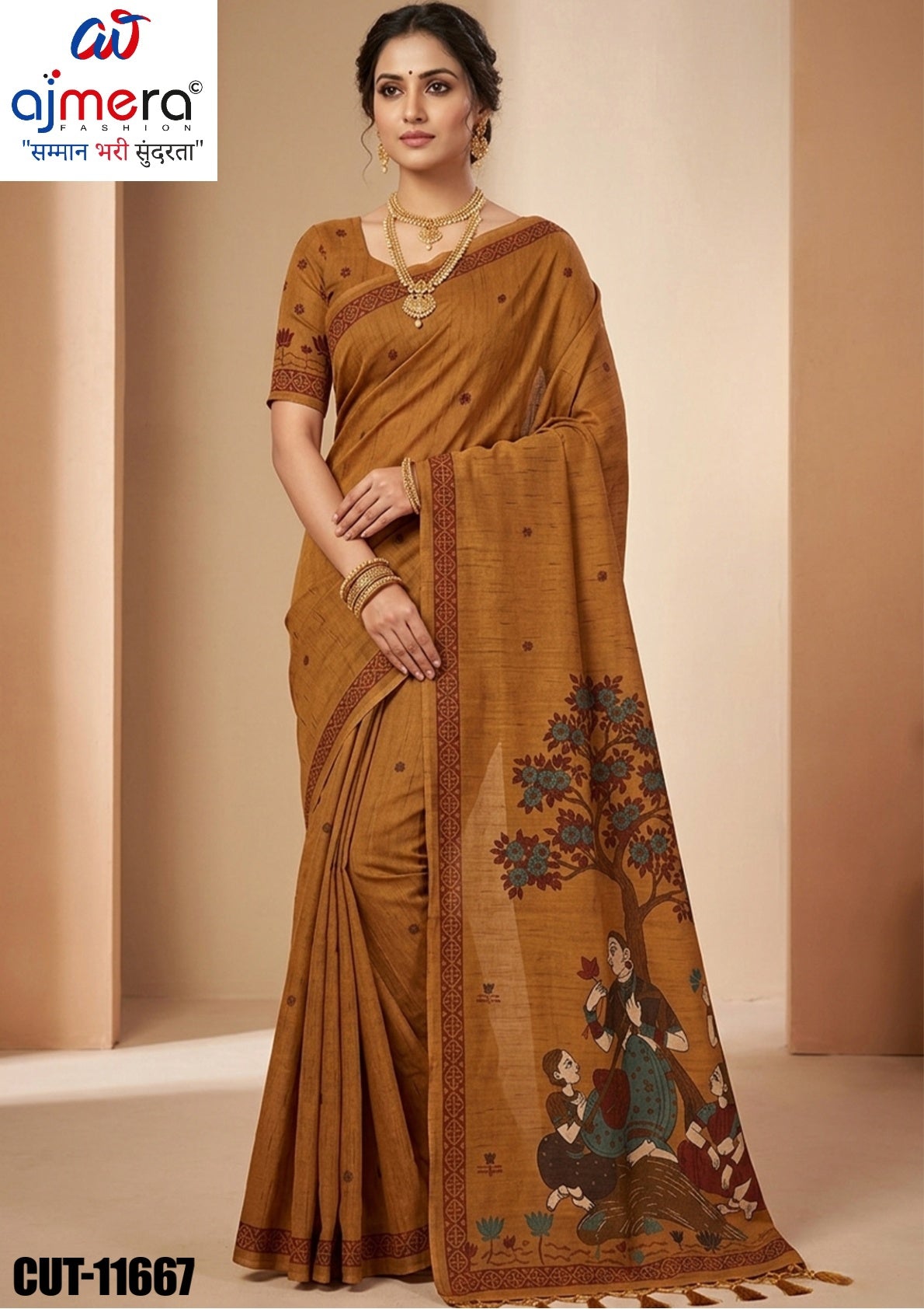 Fashionable Jacquard Silk Saree with Blouse Piece for Special Events | CUT-11667