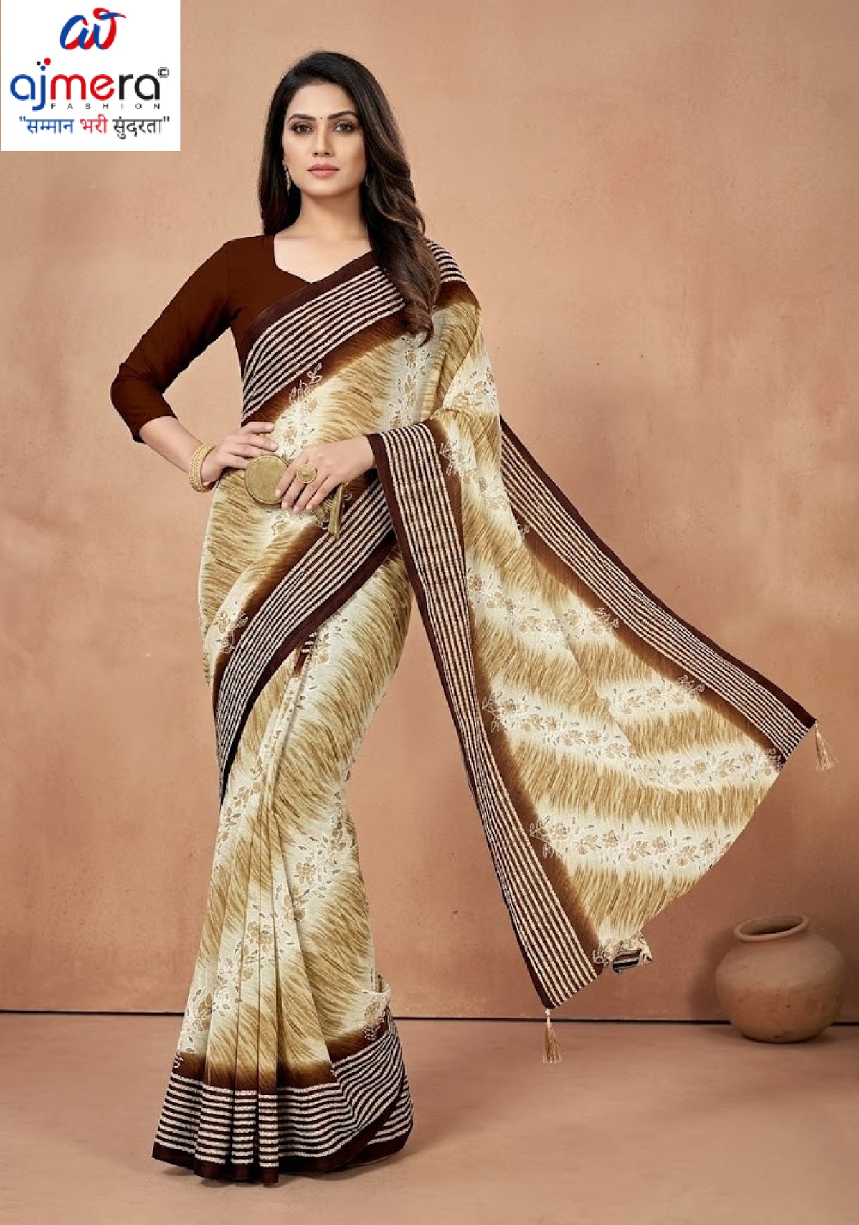 Trendy Printed Saree with Blouse Piece for Women’s Ethnic Wardrobe  | CAS-PURNIMA