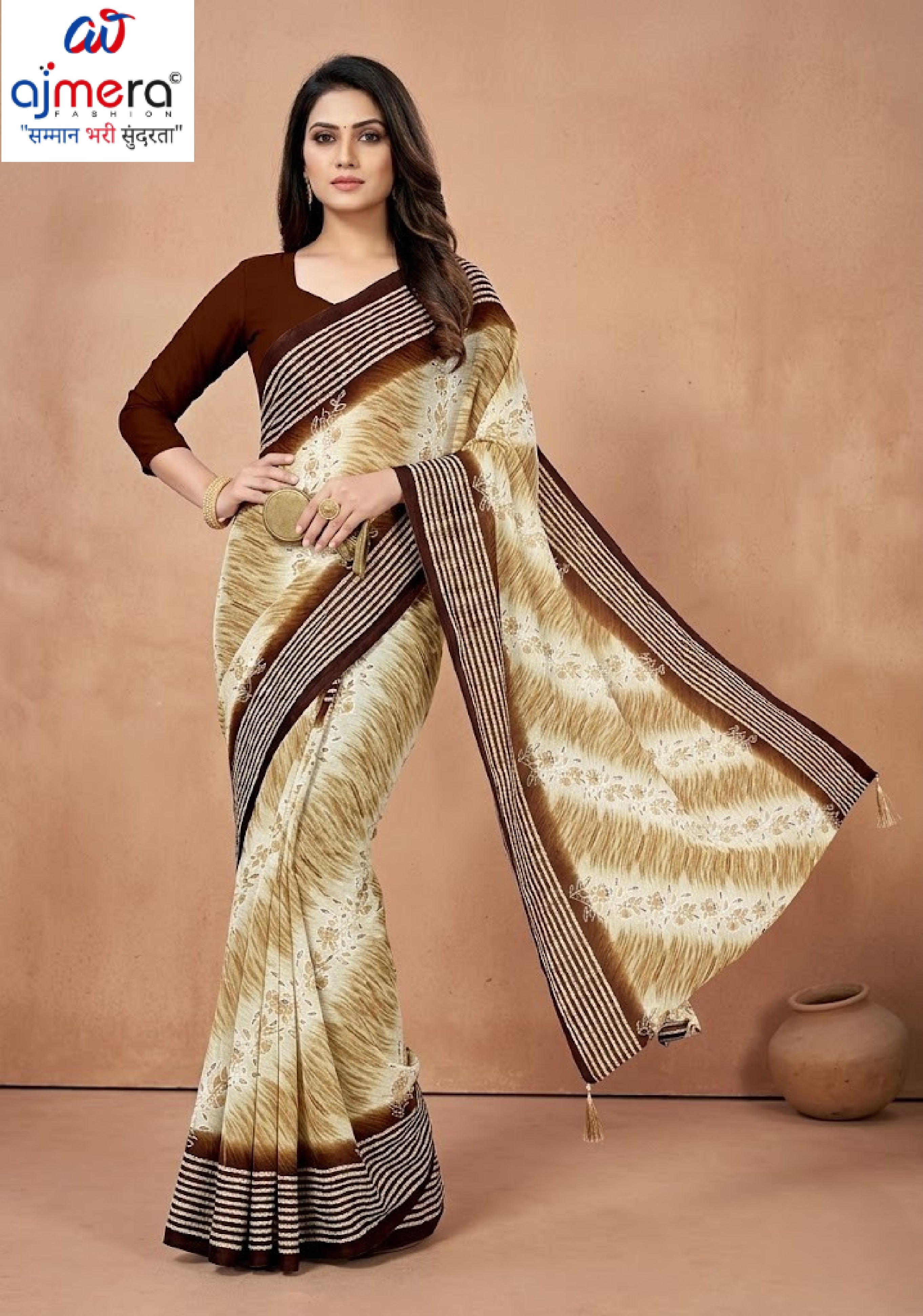 Trendy Printed Saree with Blouse Piece for Women’s Ethnic Wardrobe  | CAS-PURNIMA