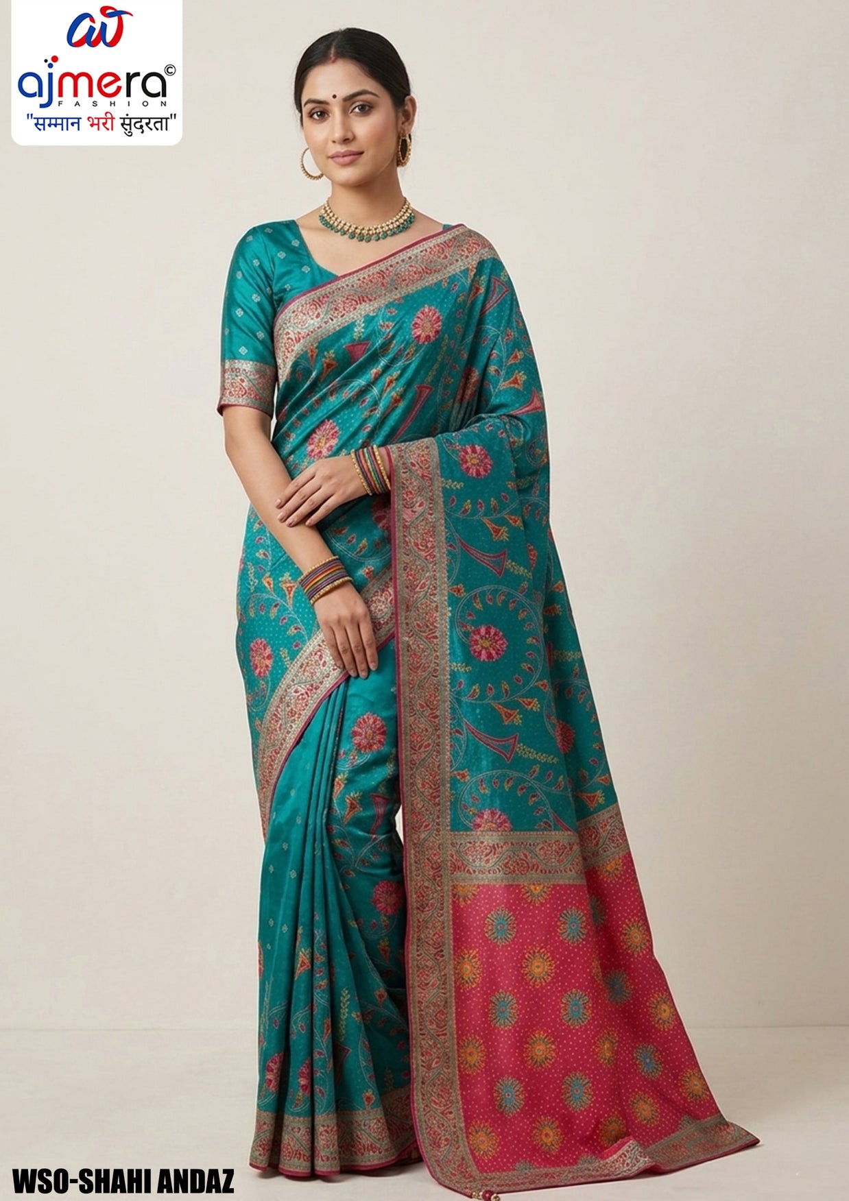 Traditional Weave Jacquard Silk Saree With Blouse Piece | WSO-SHAHI ANDAZ