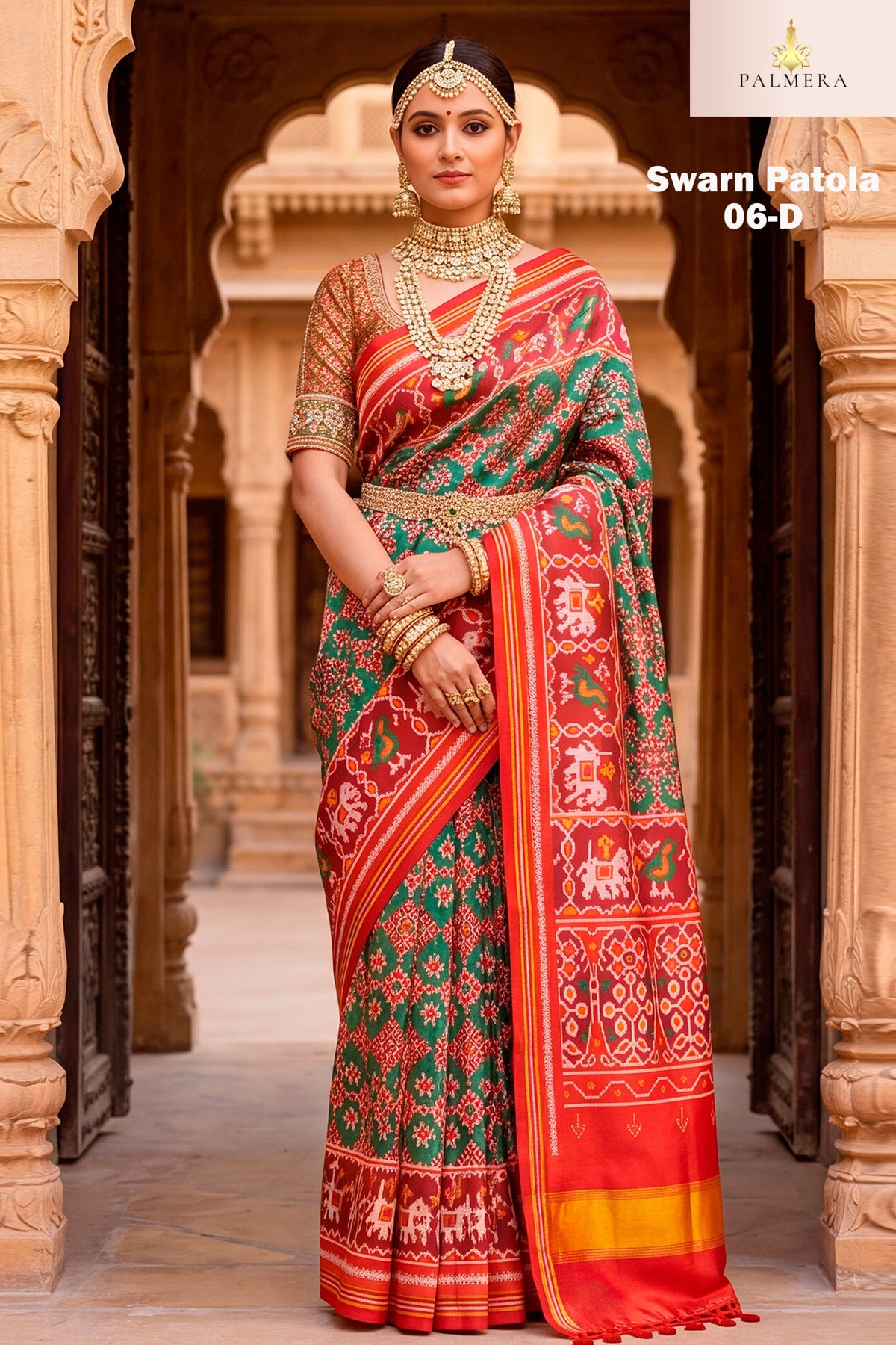 Palmera Saree Manufacturer and Palmera Saree Supplier | ALL-SWARN PATOLA-06
