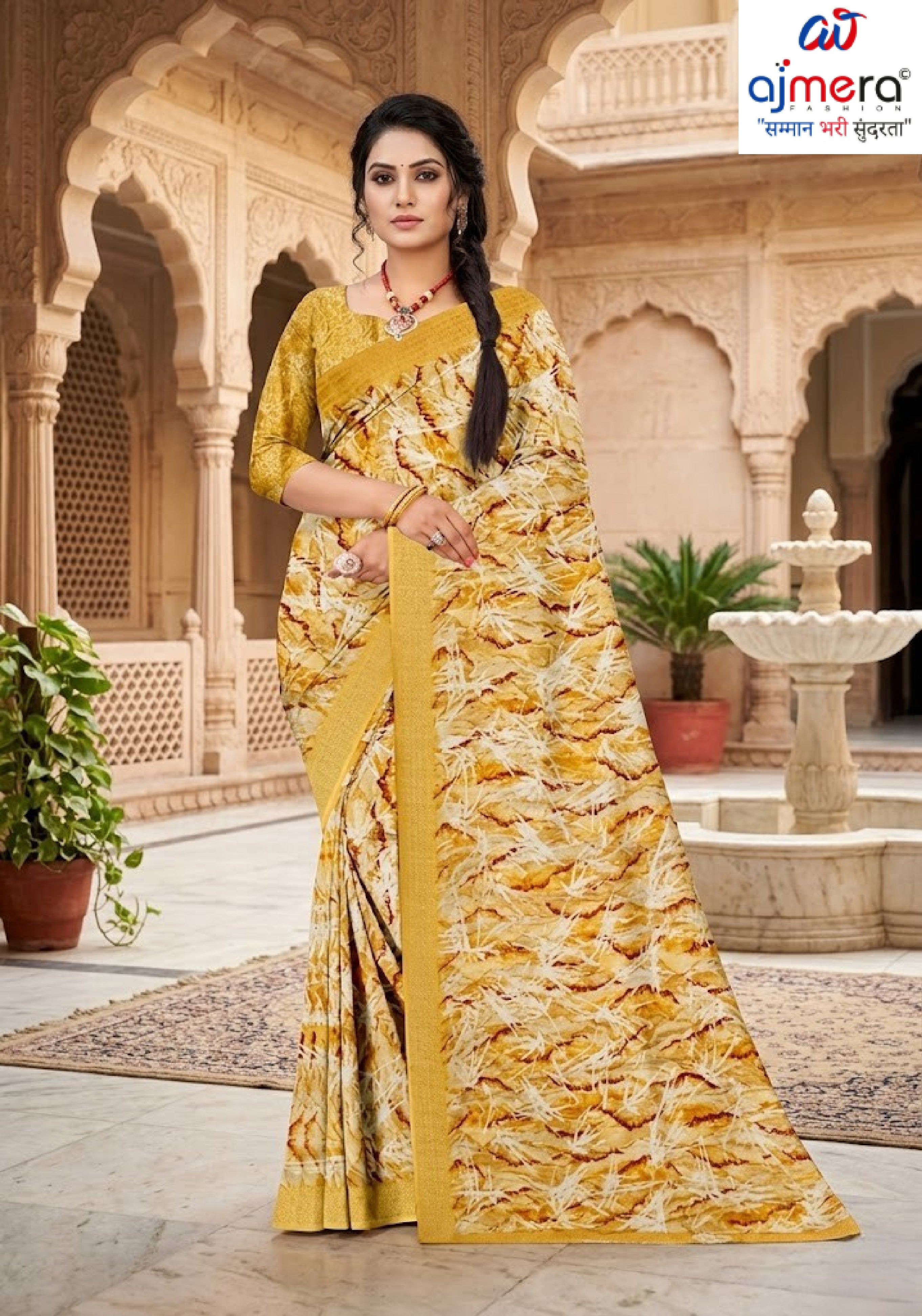 Khadi Print Loose Saree with Blouse for Premium Ethnic and Traditional Wear | GLC-LAPTOP