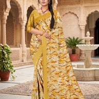 Khadi Print Loose Saree with Blouse for Premium Ethnic and Traditional Wear | GLC-LAPTOP