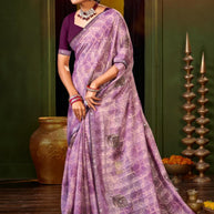 Contemporary Printed Saree with Blouse Piece for Premium Wear | PRM-PAN MASALA