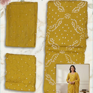 Premium Jamnagar Bandhej Fancy Unstitched Suit Set | MTR-JAMNAGAR BANDHEJ FANCY