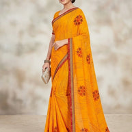 Premium Printed Saree with Matching Blouse Piece for Ethnic Elegance  | CAS-PALKI