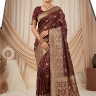 Radiant Jacquard Silk Saree With Blouse Piece | GTE-SIGNATURE