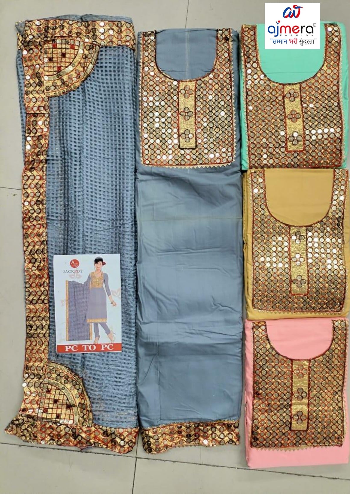 Premium Georgette Work Unstitched Suit Set | DAF-GEORGETTE WORK