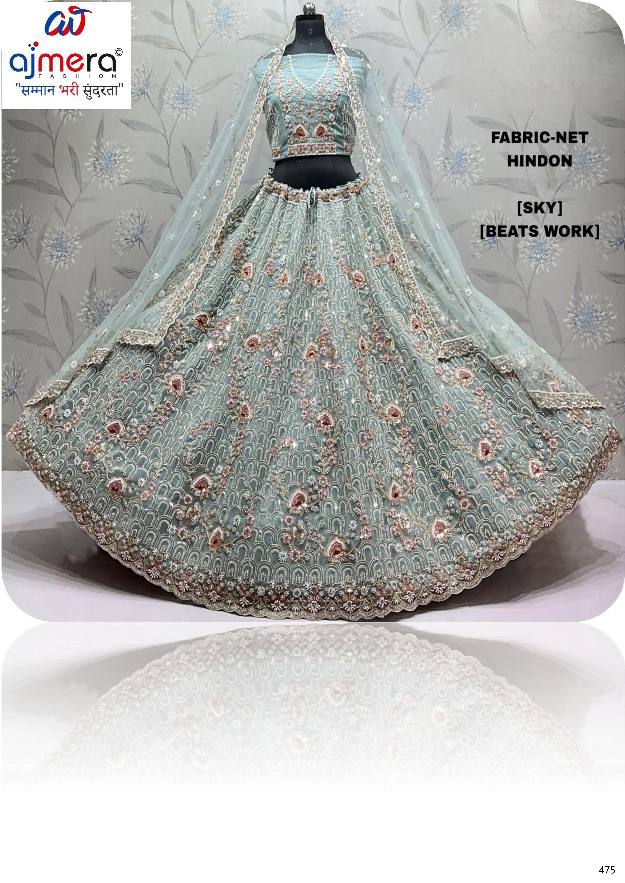 Net Beats Work Fancy Lehenga Choli Manufacturer Supplier Exporter|ADD-HINDON
