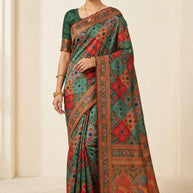 Festive Wear Jacquard Silk Saree With Blouse Piece | WSO-CHANDRIKA