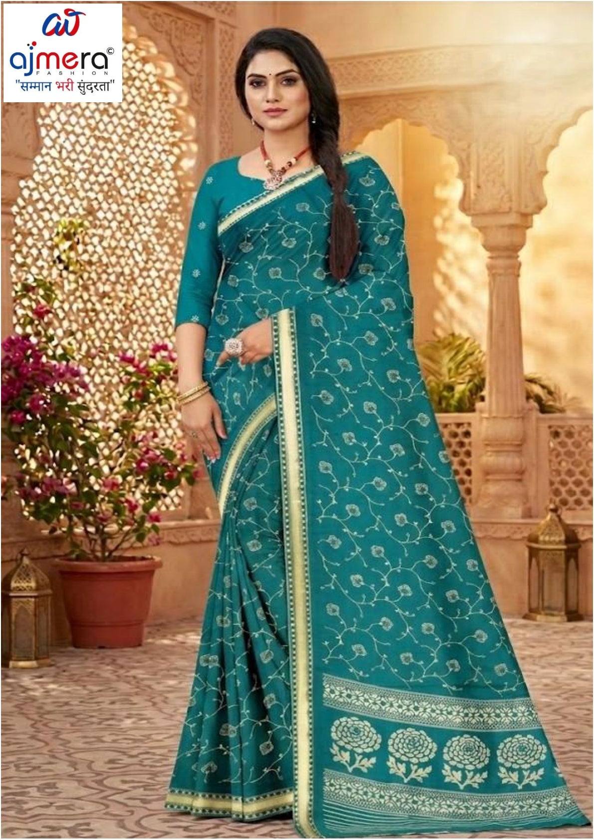 Classic Printed Saree with Blouse Piece for Timeless Traditional Style  | GLC-TARA RAM PAMPAM