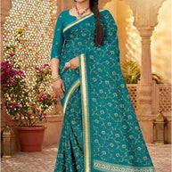 Classic Printed Saree with Blouse Piece for Timeless Traditional Style  | GLC-TARA RAM PAMPAM