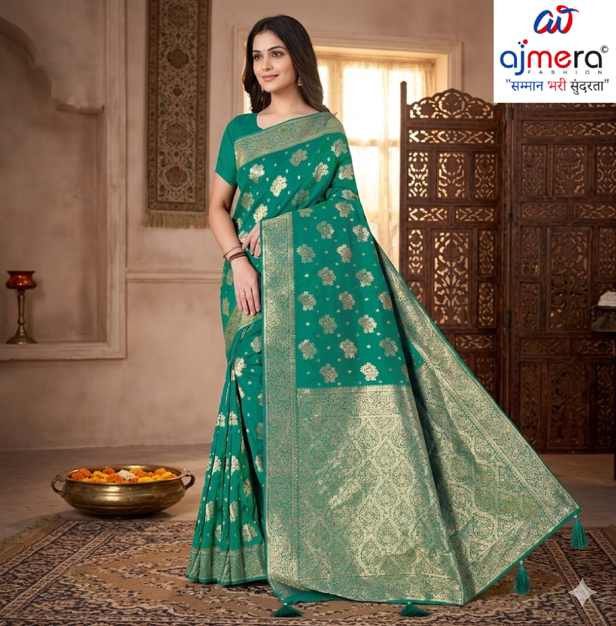 Detailed Jacquard Silk Saree With Blouse Piece | DBU-BANARASI SILK VOL-06