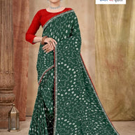 Designer Printed Saree with Blouse Piece for Special Occasions | TD-ROSE