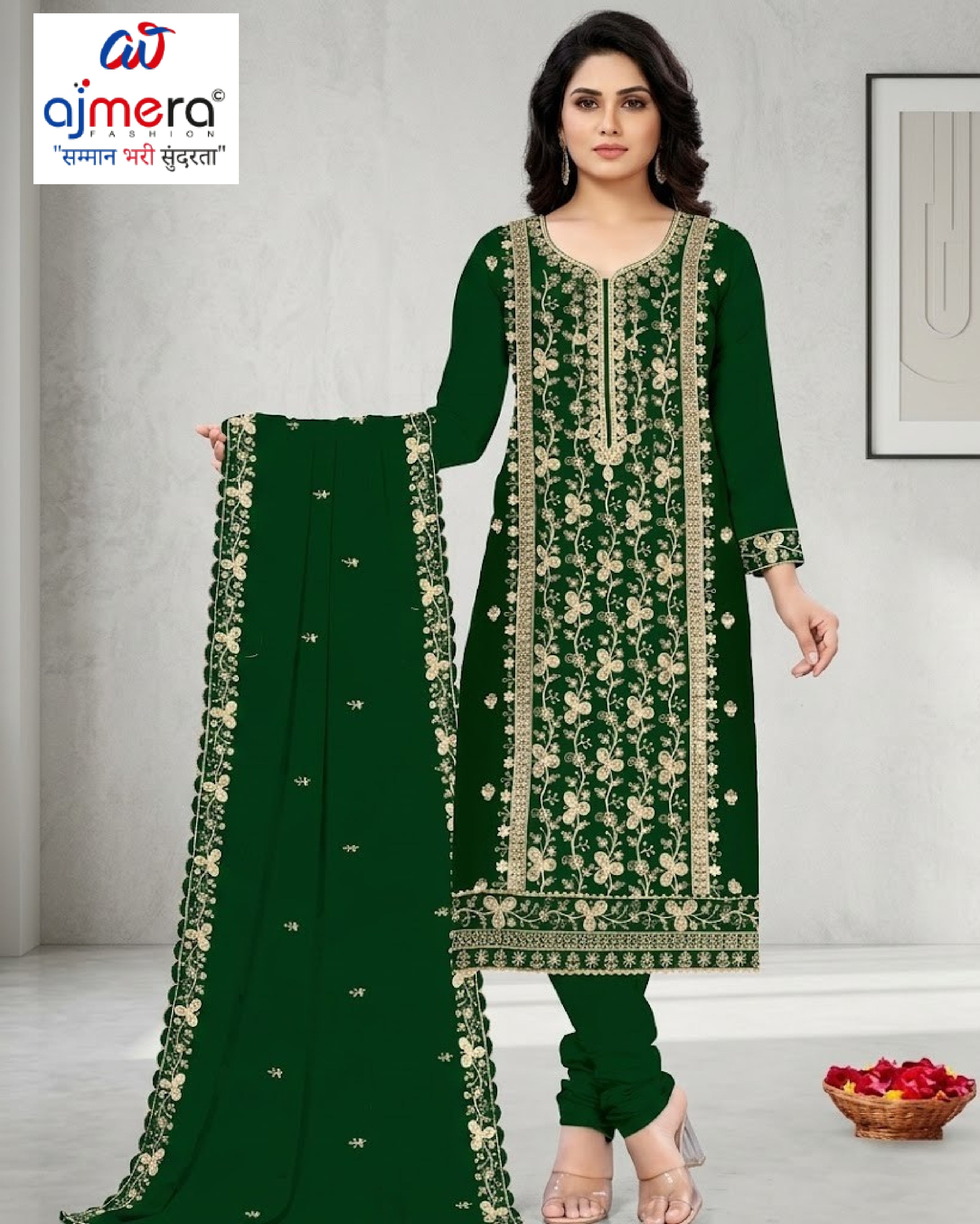 Premium Georgette Blooming Unstitched Suit Set | KVF-MARYAM
