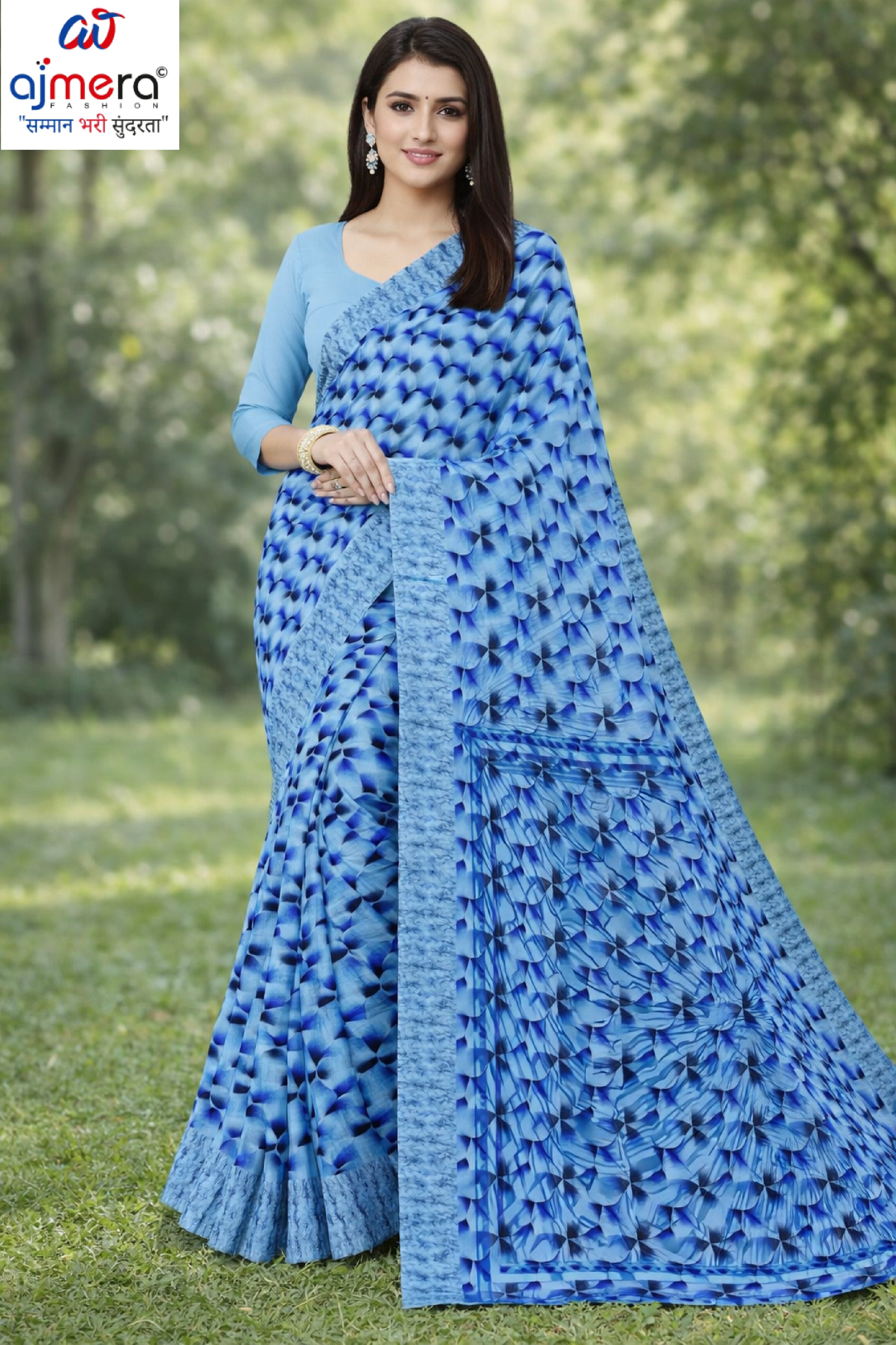 Reniyal Print Loose Saree with Blouse for Premium Ethnic and Traditional Wear | SGR-PADMA
