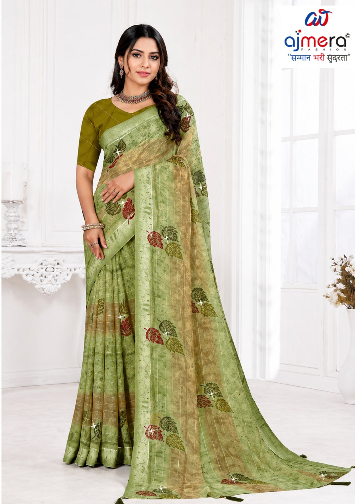Classic Printed Saree with Blouse Piece for Timeless Traditional Style  | TTS-DHANUSHA