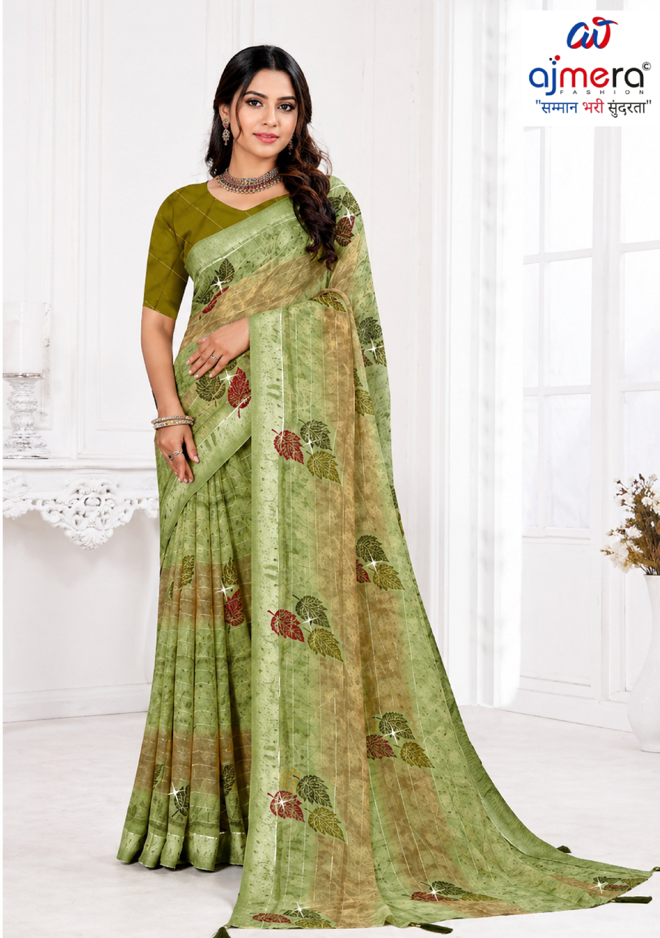 Classic Printed Saree with Blouse Piece for Timeless Traditional Style  | TTS-DHANUSHA