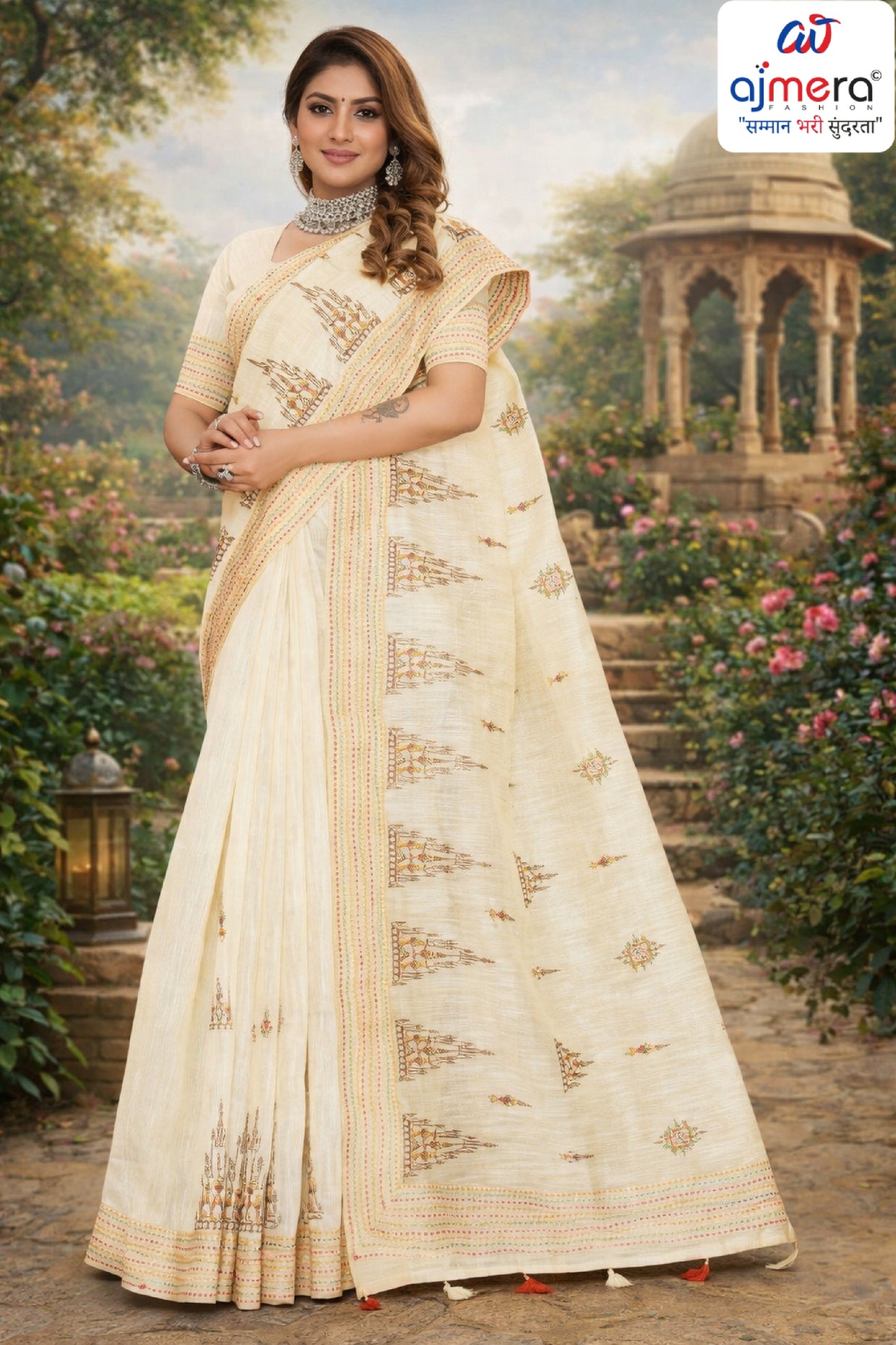 Premium Cotton Saree with Blouse Piece for Premium Ethnic and Traditional Wear | PUT-OPPO