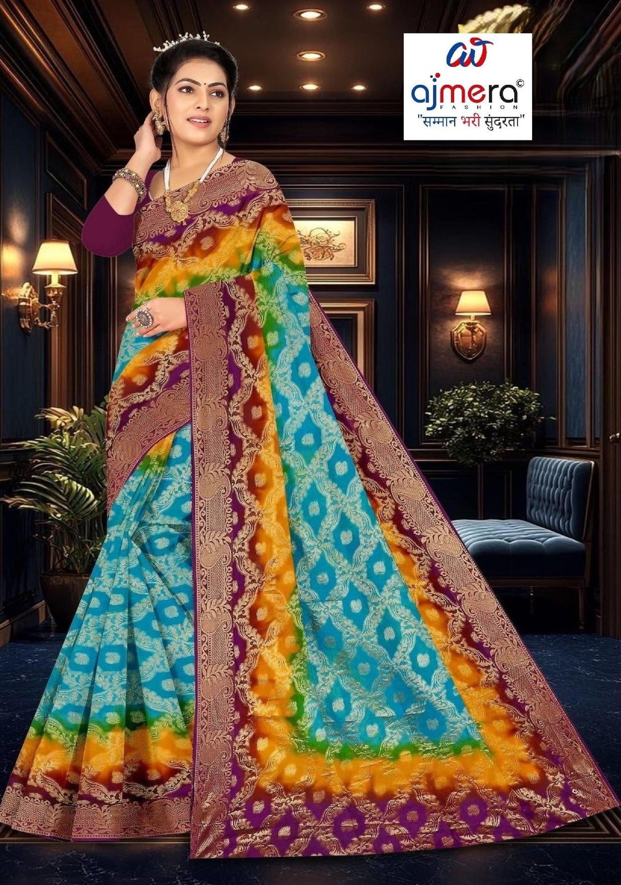 Printed Cotton Saree with Blouse Piece for Premium Ethnic and Traditional Wear | TLS-PRATHNA BP