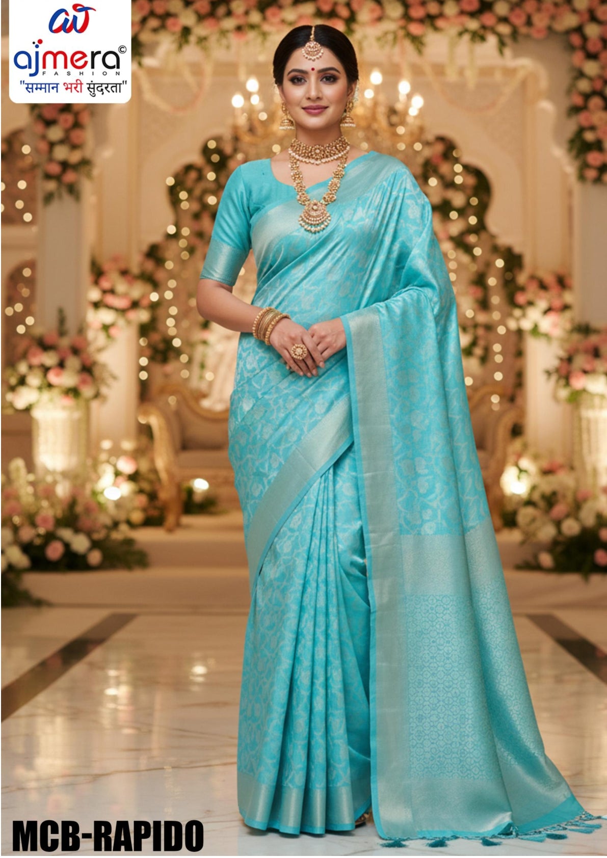 Premium Rapier Silk Matching Saree With Blouse Piece | MCB-RAPIDO